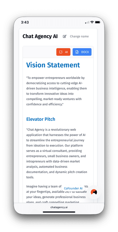 Vision Statement & Elevator Pitch